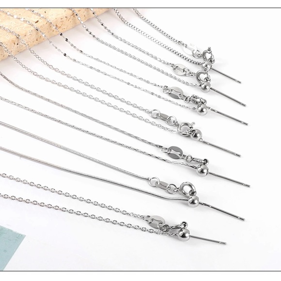 Stainless Steel Sliding Clasp Adjustable Necklace - Picture 8 of 9